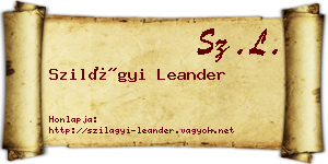 Szilágyi Leander névjegykártya