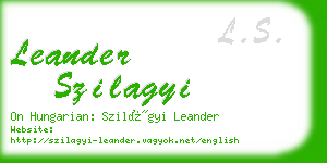 leander szilagyi business card